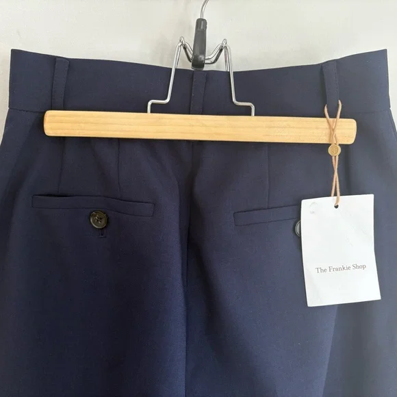 The Frankie Shop Pleated Bea Pants XS Midnight Blue NWT - Picture 10 of 11